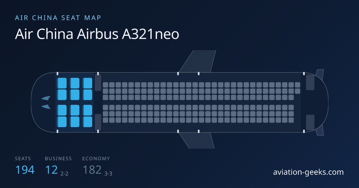 Air China Airbus A321neo cabin layout