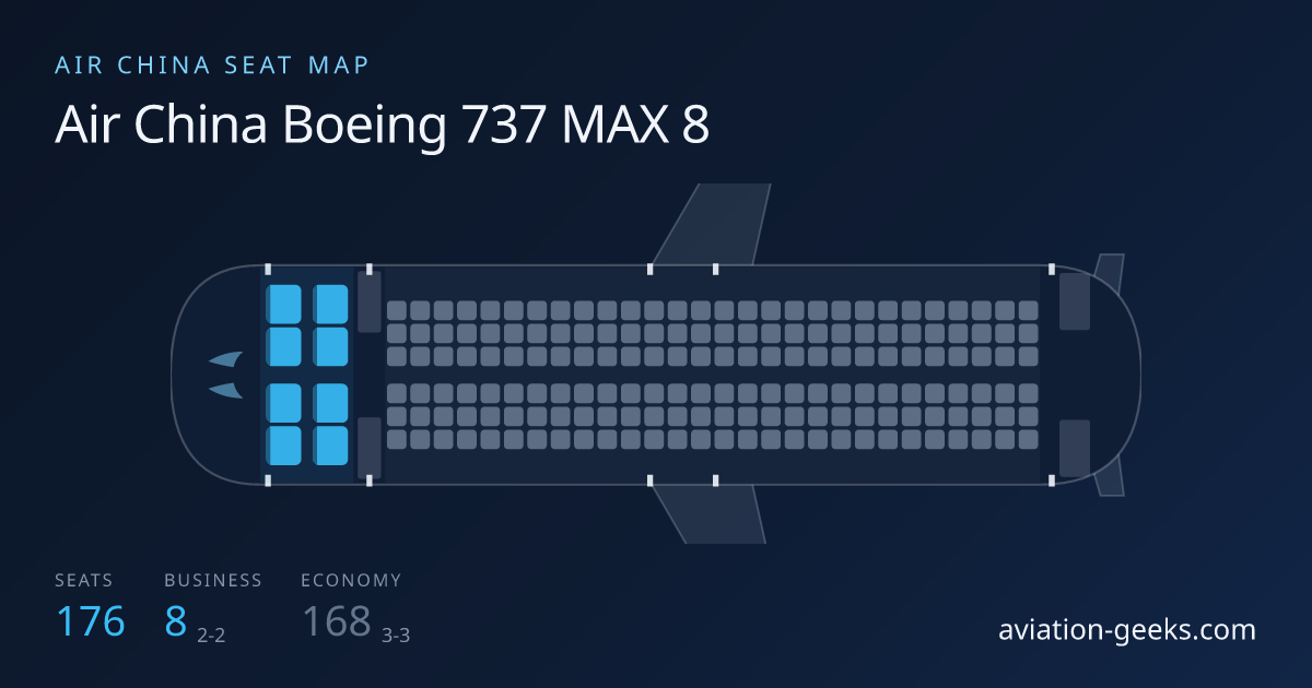 Air China Boeing 737 MAX 8 cabin layout