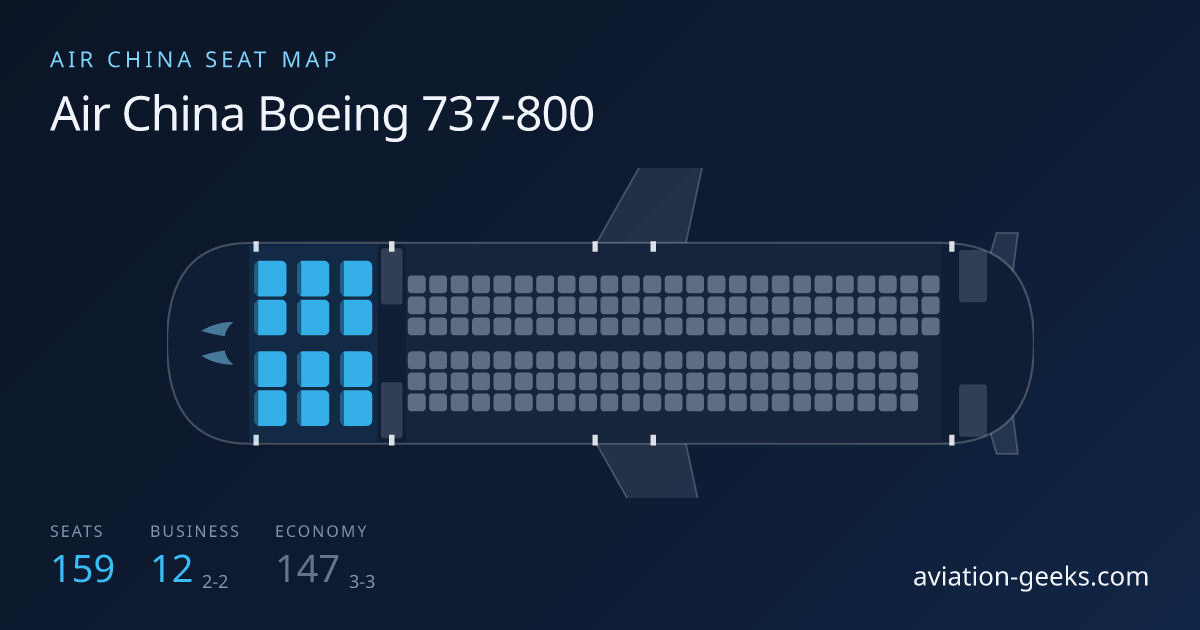 Air China Boeing 737-800 cabin layout