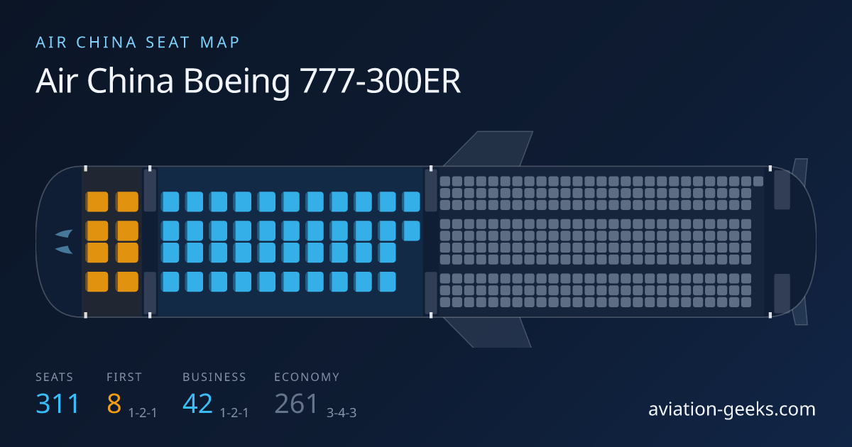 Air China Boeing 777-300ER cabin layout