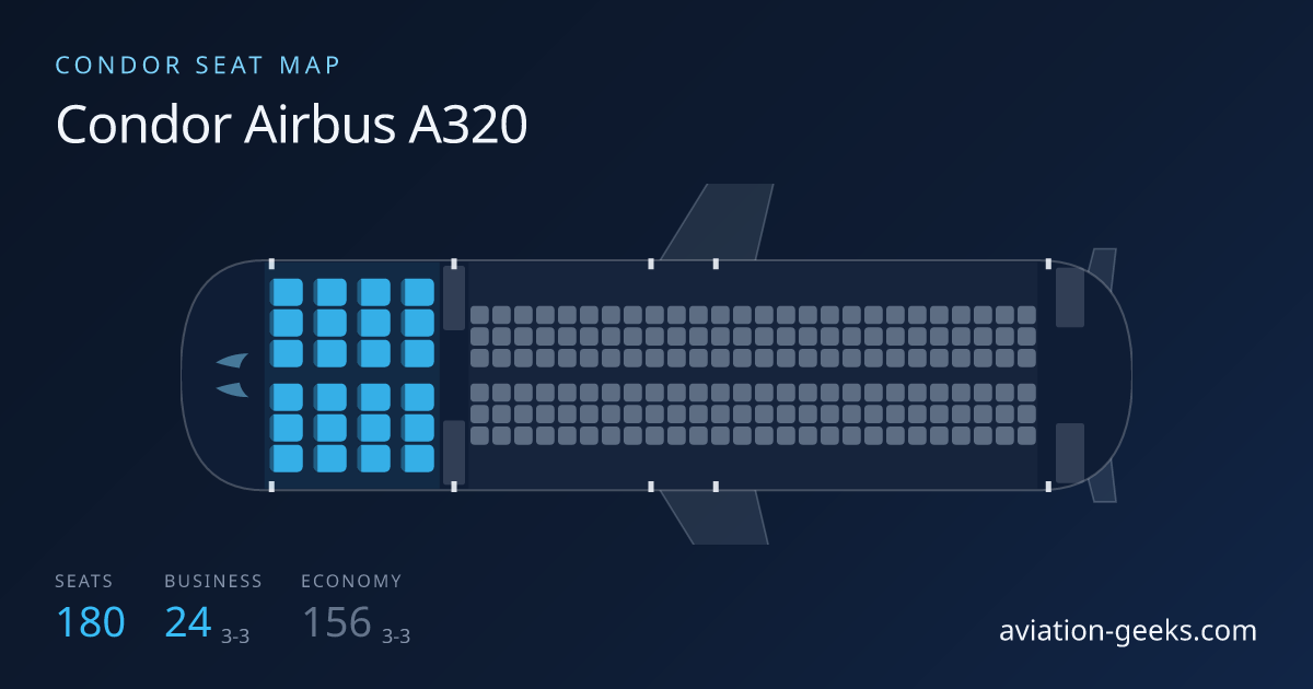Condor Airbus A320 cabin layout