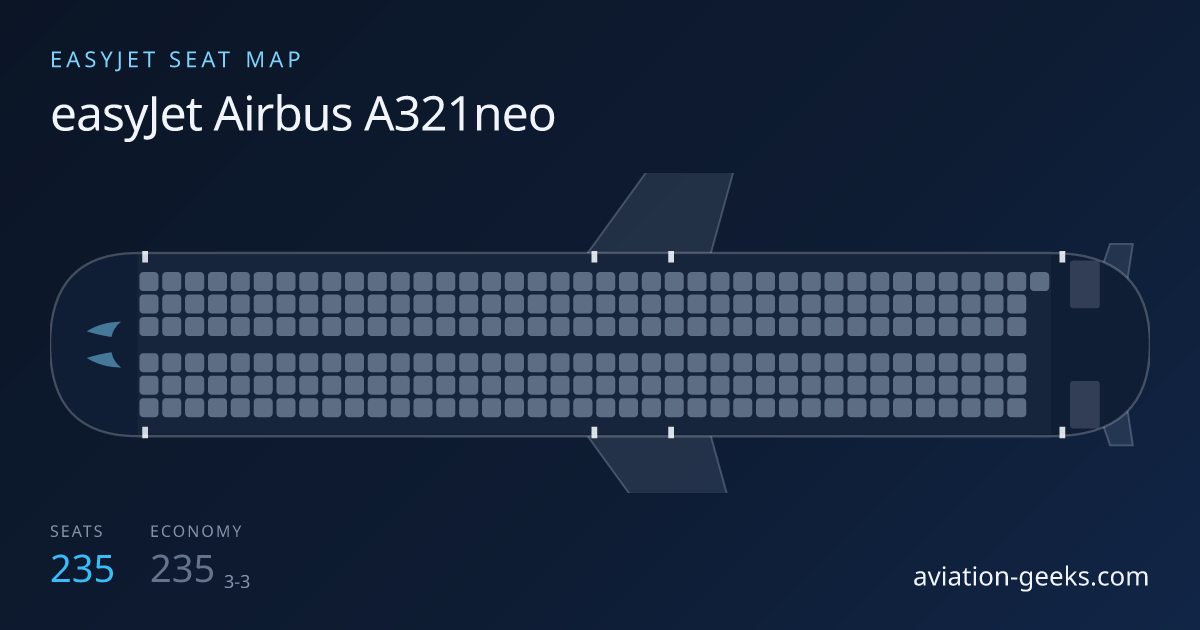 easyJet Airbus A321neo cabin layout