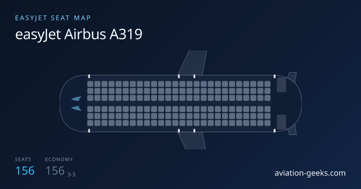 easyJet Airbus A319 cabin layout