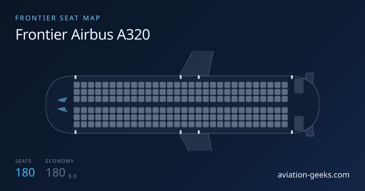 Frontier Airlines Airbus A320 cabin layout