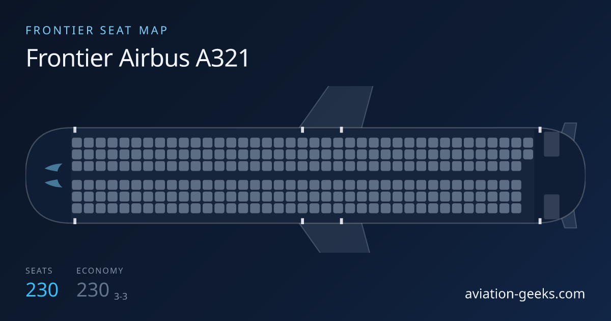 Frontier Airlines Airbus A321 cabin layout