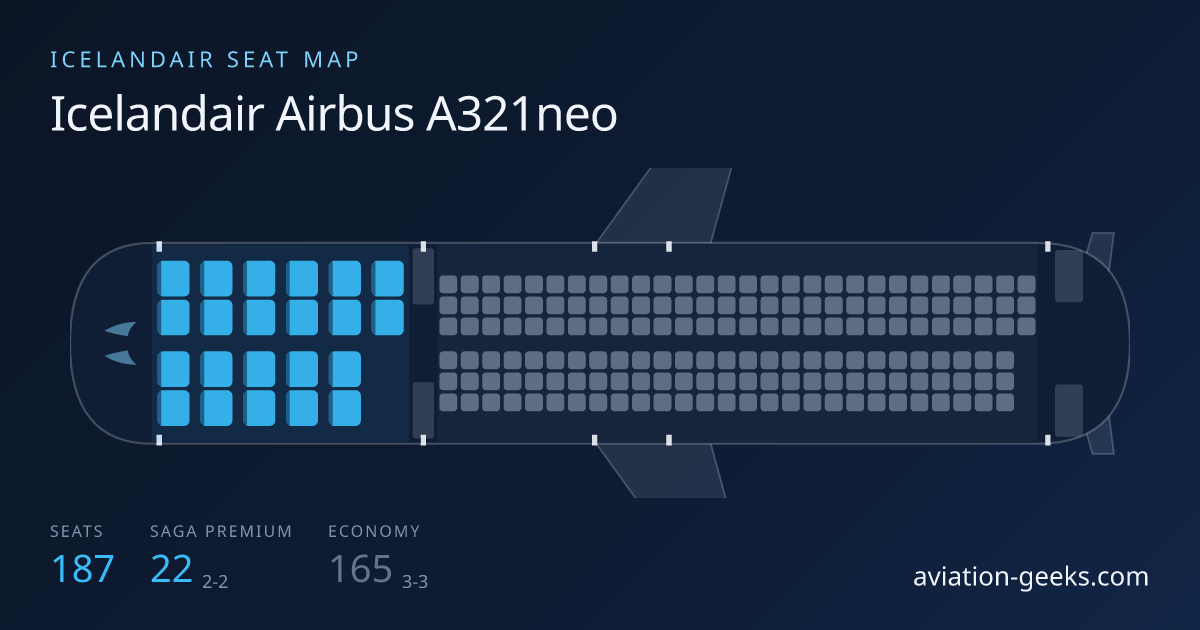 Icelandair Airbus A321neo cabin layout