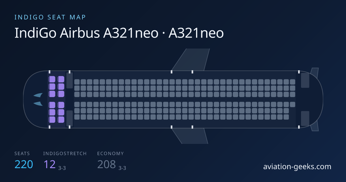 IndiGo Airlines Airbus A321neo cabin layout