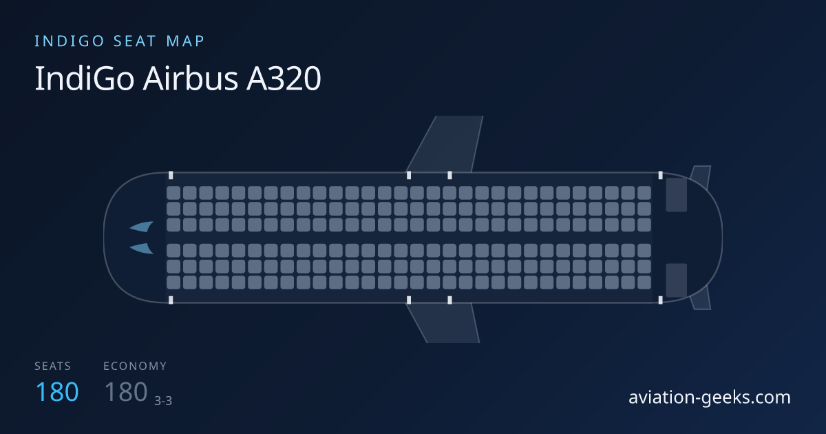 IndiGo Airlines Airbus A320 cabin layout