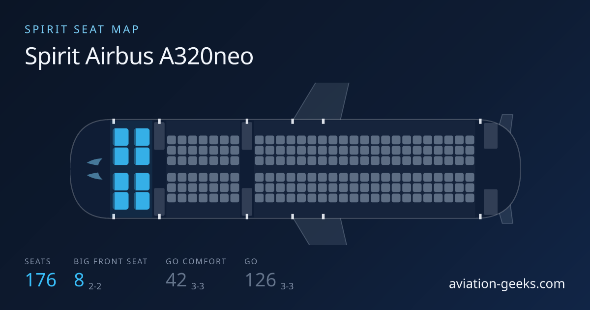 Spirit Airlines Airbus A320neo cabin layout