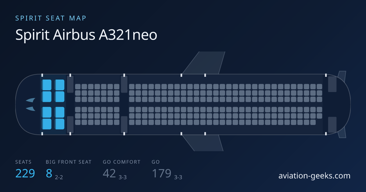 Spirit Airlines Airbus A321neo cabin layout