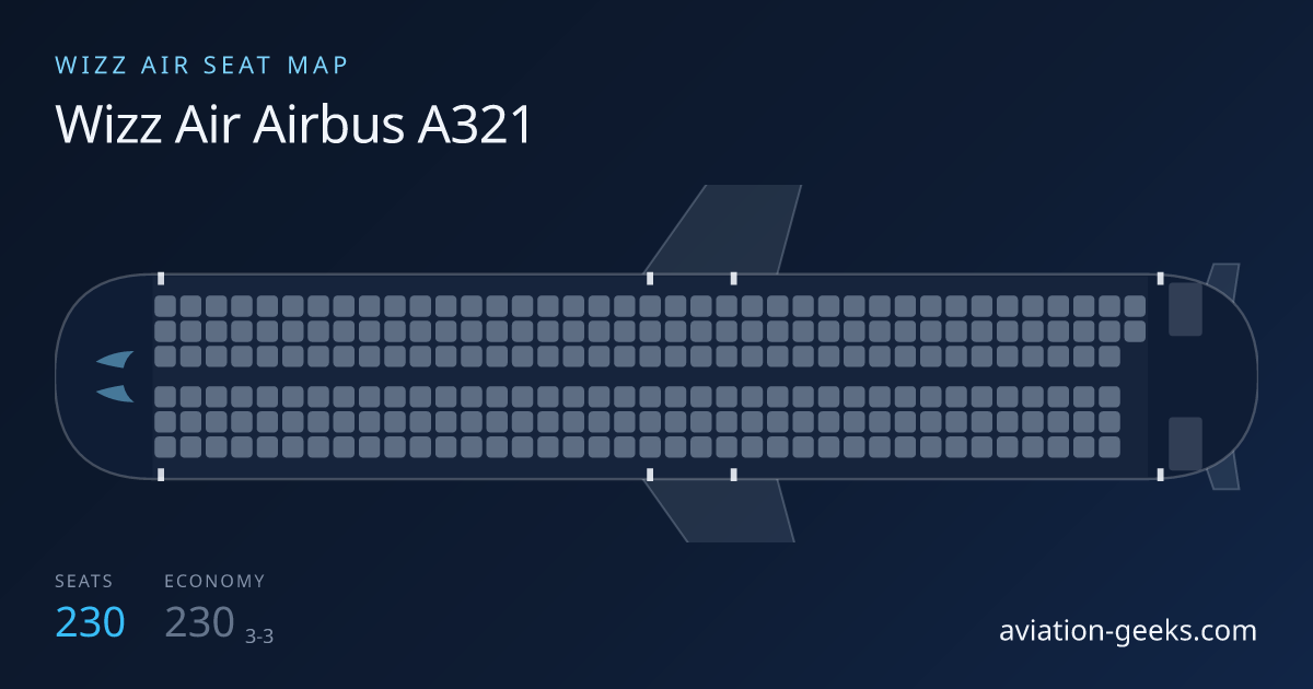 Wizz Air Airbus A321 cabin layout